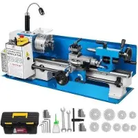 Vevor Mini -metallisorvi 550 W:n muuttuvanopeusinen metallisorvi 50–2500 rpm:n tarkkuusminipöytäsorvi 7x14 tuumaa tarkkuusosien käsittelyyn, näytteenkäsittelyyn, mallinnukseen