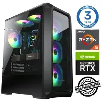 INTOP Tietokone Ryzen 5 5500 16GB 500SSD M.2 NVME RTX3050 6GB no-OS