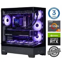 INTOP Tietokone Ryzen 5 7500F 64GB DDR5 1TB SSD M.2 NVME RTX5060 8GB no-OS