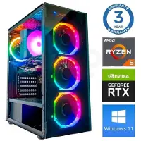 INTOP Tietokone Ryzen 5 5600X 32GB 250SSD M.2 NVME RTX5060Ti 8GB WIN11Pro
