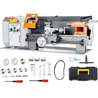 Vevor -metallisorvi, 7'' x 13,78'', tarkkuuspöytämallin sähkömetallisorvi, 0–2200 rpm portaaton nopeussäätö, 500 W:n harjamoottori, metallirattaat, työkalupakki tarkkuusosien työstöön
