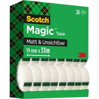 Scotch Magic, 33 m, Läpinäkyvä, Akryyli, Muovi, Matta, 19 mm, 2,54 cm