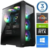 INTOP Tietokone Ryzen 5 5500 16GB 1TB SSD M.2 NVME RTX3050 6GB WIN11