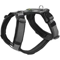 Hunter - Harness Maldon Up 37-53/XS-S Polyester black/grey - Koirat - Kaulapannat