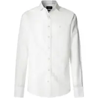 Hackett London for man. HM3010660 White linen shirt (XXL), Casual, Classic, Long sleeve