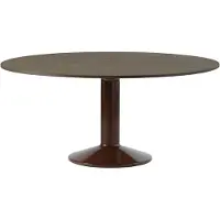 Muuto Midst pilaripöytä Dark oiled oak-dark red, Ø160 cm