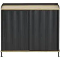 Muuto Enfold senkki 100 x 45 cm - oiled oak Anthracite Black