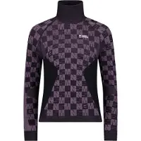 Mons Royale Ascender Merino Mock Neck Kerrastopaita mauve / black Koko M