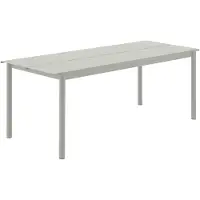 Muuto Linear Steel pöytä, 200 x 75 cm, harmaa
