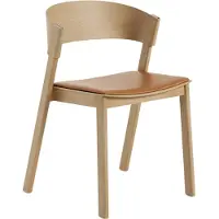 Muuto Cover Sivutuoli Refine Nahka Konjakinruskea / Oak - Tuolit Viilu Konjakki - COVSIDU01RA101