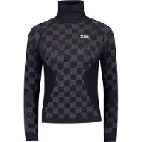 Mons Royale Ascender Merino Mock Neck Kerrastopaita forged iron / black Koko M