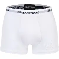 Emporio Armani for man. EM000259_AF14132 Set of 3 Essential white cotton elastic knit Boxers (L), Homewear