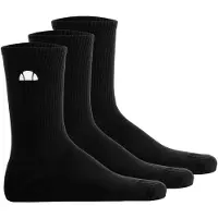 Ellesse Alacre Crew Sock 3 Pack - Black - 41-46