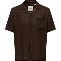 Only & Sons Onslaurence Linen Resort Collar Ss Noos - Brown - S