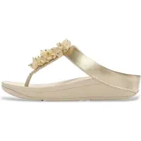FitFlop Fino Bead-Cluster Toe-Post Sandals - Gold - 39