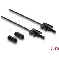 DeLOCK 91039, Musta, Harmaa, Monitila, 3 m, 1 kpl