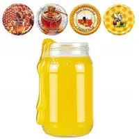 Hobby Hall 8x 900ml lasipurkkia kannella hunajalle ja säilykkeille