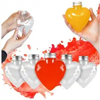 Hobby Hall 20x 300ml Sydämenmuotoiset pullot mehulle, alkoholille, lahjoille