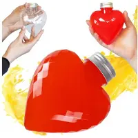 Hobby Hall Koristeellinen 300 ml:n sydämenmuotoinen pullo nesteille ja makeisille