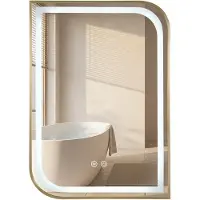 REA LED SEINÄPEILI ZONE 70X50 BRUSH GOLD