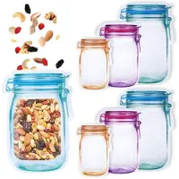 Hobby Hall Ziplock-pusseja ruokaa varten 6 kpl, Maisto maišelių rinkinys 6 vnt.