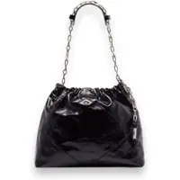 Ba&sh for woman. 2H24CFMK June shopper bag black (OSFA), Casual, Leather