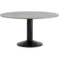 Muuto Midst Ruokapöytä Ø140 Cm Harmaa / - Ruokapöydät & Baaripöydät Marmori Musta - MITAB140R0701