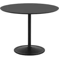 Muuto Soft Pöytä Ø95x73 Cm Nanolaminaatti - Ruokapöydät & Baaripöydät Musta - SOTAB95R10101
