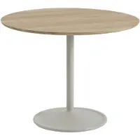 Muuto Soft Pöytä Ø95x73 Cm Massiivitammi / - Ruokapöydät & Baaripöydät Umpitammi Harmaa - SOTAB95R10502