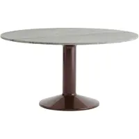 Muuto Midst Ruokapöytä Ø140 Cm Harmaa / - Ruokapöydät & Baaripöydät Marmori Tummanpunainen - MITAB140R0703