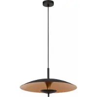 Lucide Led riippuvalaisin Vulcan, himmennettävä, Musta, Olohuone/ruokailutila, Metalli