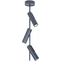 Sigma Kattospotti Leda 3, antrasiitti, 3-lamppuinen, teräs, korkeus 76 cm 3 , himmennettävä, Musta, Olohuone/ruokailutila, Metalli, Moderni