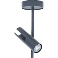 Sigma Kattospotti Leda 1, antrasiitti, 1-lamppuinen, teräs, korkeus 34 cm 1 , himmennettävä, Musta, Olohuone/ruokailutila, Metalli, Moderni