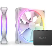 NZXT F140 RGB DUO Twin Pack, Tuuletin, 14 cm, 500 RPM, 1800 RPM, Valkoinen (RF-D14DF-W1)