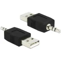 DeLOCK 66069, USB A, 3,5, Musta