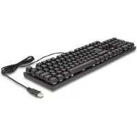 DeLOCK 12115, Langallinen, USB, Mekaaninen, QWERTZ, RGB LED, Musta