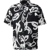 Jack & Jones Jormontauk Aop Shirt Ss - Black - XL