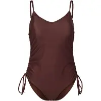 Pieces Pcbaomi Ruching Swimsuit Bc - Burgundy - XS