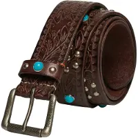 Superdry for man. Y9210124A Brown statement leather belt (S), Casual, Classic