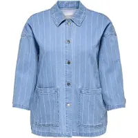 ONLY Carmakoma Carkirsi Ls Striped Dnm Jacket Gua - Blue - 44