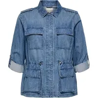 ONLY Carmakoma Carkenya L/S Utility Dnm Jkt Akm - Blue - 42