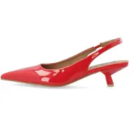 Bianco Biakristin Kitten Heel Slingback Patent - Coral - 36