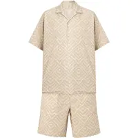 Jack & Jones Jjmilo Seersucker Resort Shirt Ss Set Mp - Beige - S