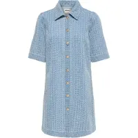 ONLY Onlbelle Boucle S/S Dnm Dress Bj - Blue - XS
