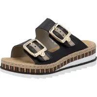 Rieker Ladies' Sandals V7955-60 Beige - Black - 42