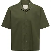 Only & Sons Onsreid Reg 0571 Resort Shirt Vd - Khaki green - XXL