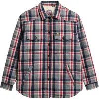 Superdry for woman. W4010431A Multicolor Borg Check overshirt (S), Casual, Cotton, Long sleeve