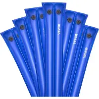 Vevor -allassuojan vesipussit, 6 pakkausta, 2380 mm, kaksikammioiset allassuojan vesiputket, 0,4 mm paksut PVC-pussit, painot vuotamattomalla kierrekorkilla, maanalaisiin uima-allassuojauksiin, talvisu