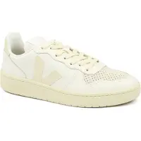 Veja for woman. VI0220498 Leather sneakers, V-10 Prime beige (43), Flat, Laces, Casual