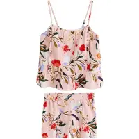 Ted Baker Pyjamashortsit vaaleansininen / oliivi / roosa / punainen